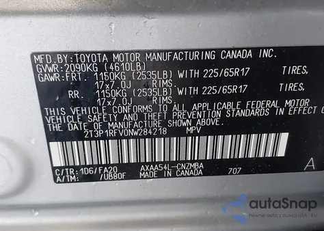 2022 Toyota Rav4 Xle from USA, damaged, VIN 2T3P1RFV0NW284218